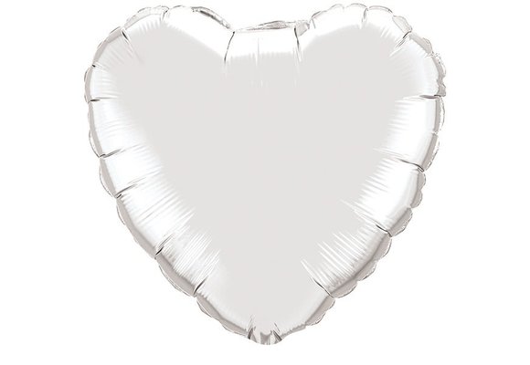 Heart - Silver - 36 inch - Qualatex