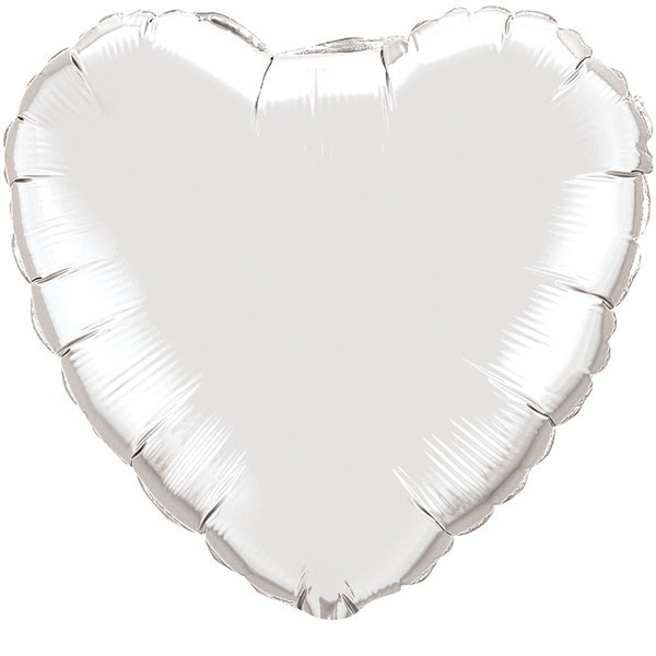 Heart - Silver - 36 inch - Qualatex