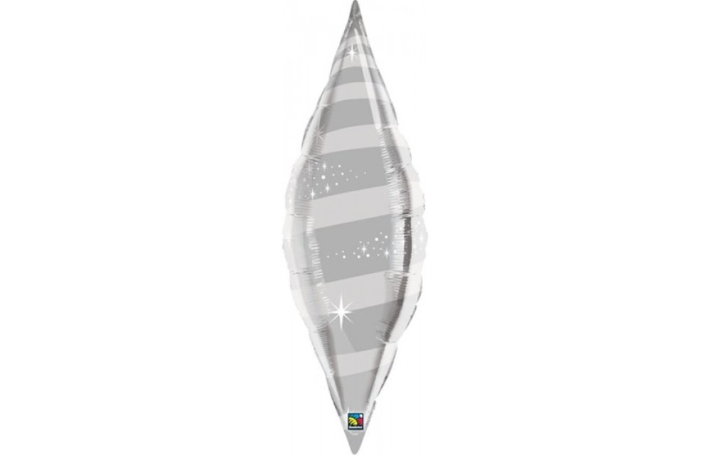 Taper Swirl Silver - 38 inch - Qualatex - SALE