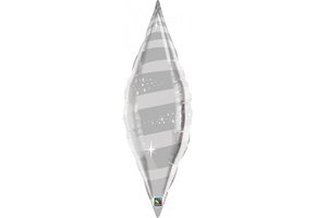 SALE > Taper Swirl Silver - 38 inch - Qualatex