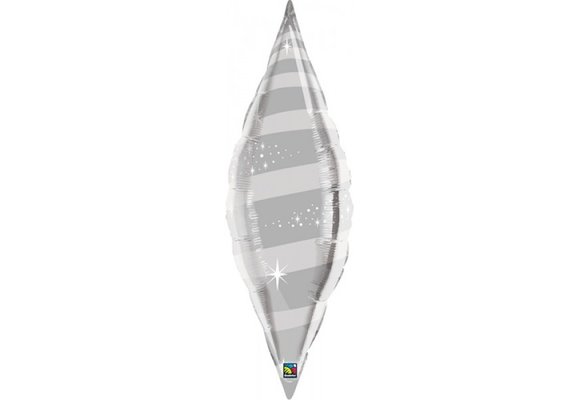 SALE > Taper Swirl Silver - 38 inch - Qualatex
