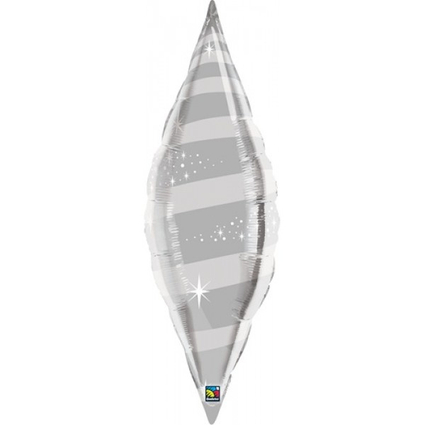 Taper Swirl Silver - 38 inch - Qualatex - SALE