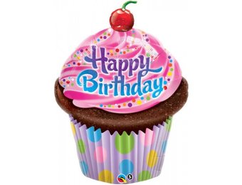Birthday - Frosted Cupcake - 36 inch - Qualatex