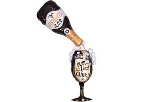 Champagne Bottle & Glass-Multi-Balloon-86cm x 177cm-Anagram