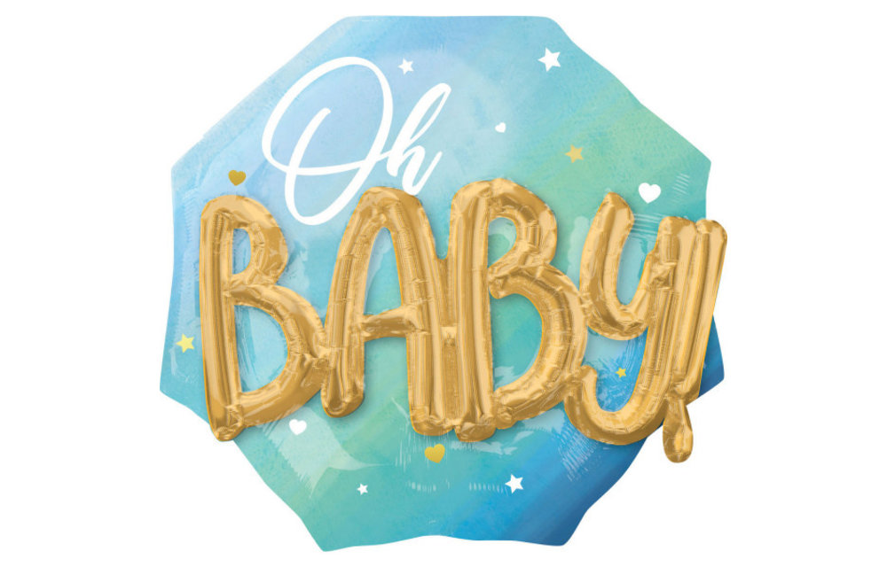 Oh Baby Boy Blue - 3D Effect - 76cm x 71cm - Anagram