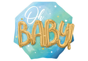 Oh Baby Boy Blue - 3D Effect - 76cm x 71cm - Anagram