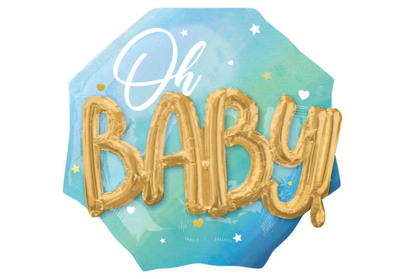 Oh Baby Boy Blue - 3D Effect - 76cm x 71cm - Anagram