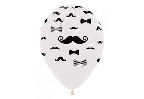 SALE > R12 - Mustache and Bow Tie - Clear - 25 pcs