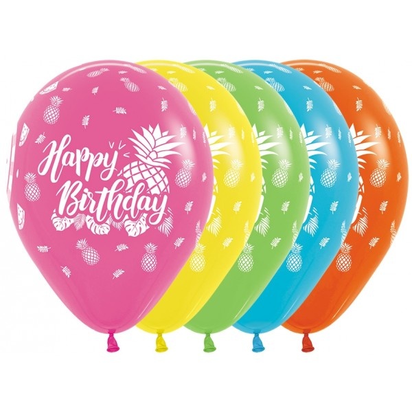 SALE > Sempertex 12 inch  - Happy Birthday - Tropical