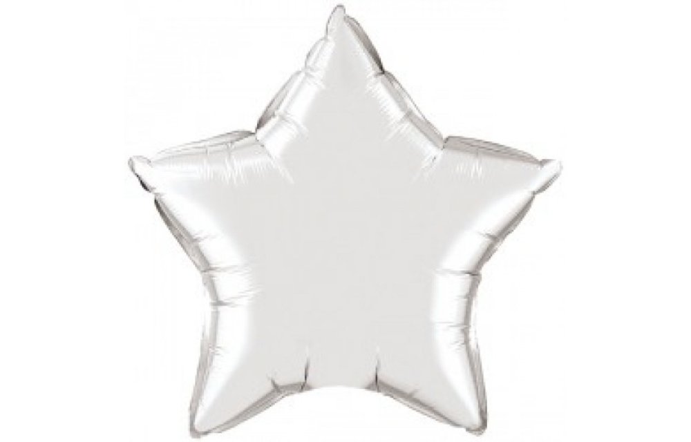 Star - Silver - 4 inch - 5 pieces - Qualatex - empty