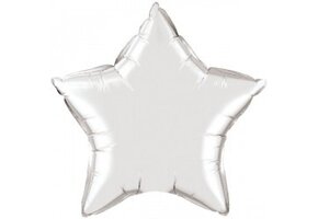 Star - Silver - 4 inch - 5 pcs - Qualatex - empty