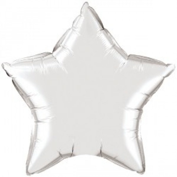 Star - Silver - 4 inch - 5 pieces - Qualatex - empty