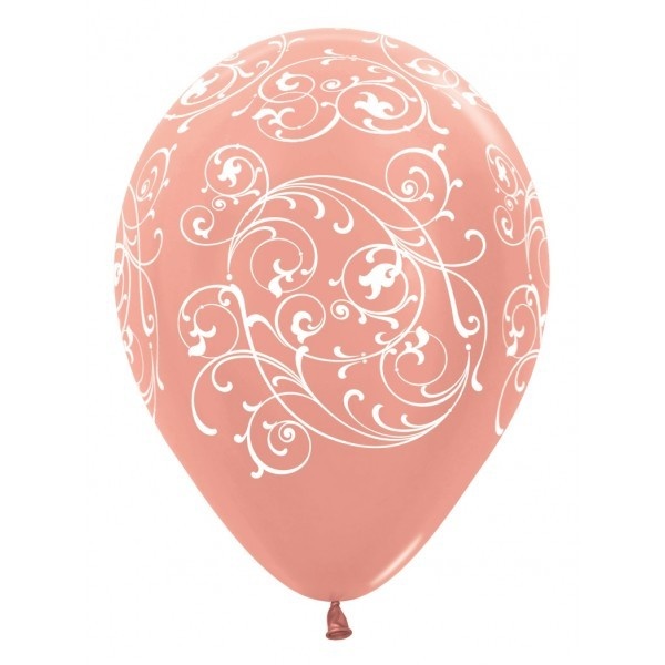 SALE > Sempertex 12 inch  - Filigree - Metallic Rose Gold 568 - 25 count