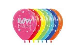 Sempertex 12 inch  - Happy Birthday - Fantasy - Metallic Silver Ink