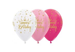 R12 - Happy Birthday - Crown - 25 Stuks