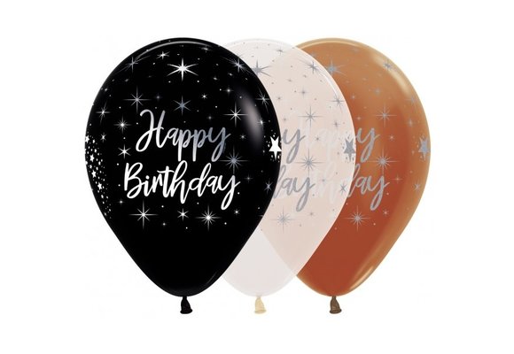 R12 - Happy Birthday Radiant - Met Silver Ink - 25 Stuks