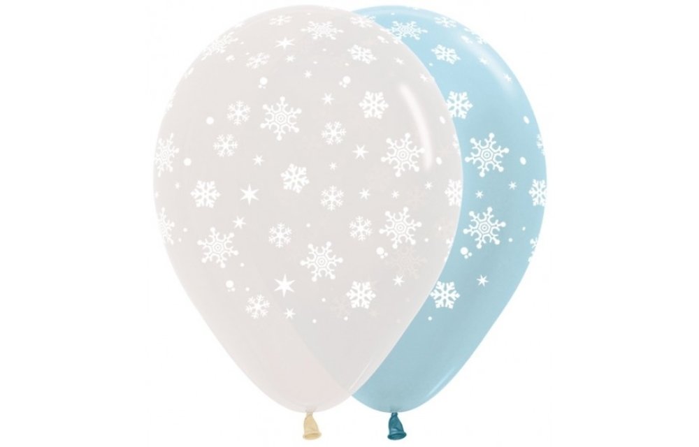 Sempertex 12 inch  - Snowflakes - 390 & 440 - 25 pcs