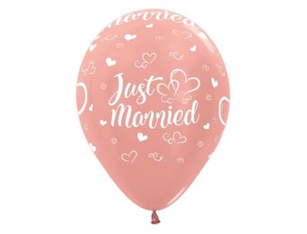 R12 - Just Married Hearts - Rose Gold 568 - 25 Stuks