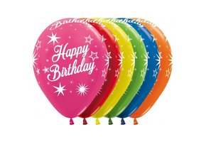 R12 - Happy Birthday - Metallic Ass- 25 Stuks