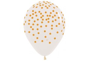 R12 - Confetti Gold - Clear 390 - 25 pcs