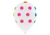 Sempertex 12 inch - Polka Dots Neon Dots - Clear 390 - pcs