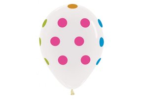 R12 - Polka Dots - Neon Dots - Clear 390 - 25 Stuks