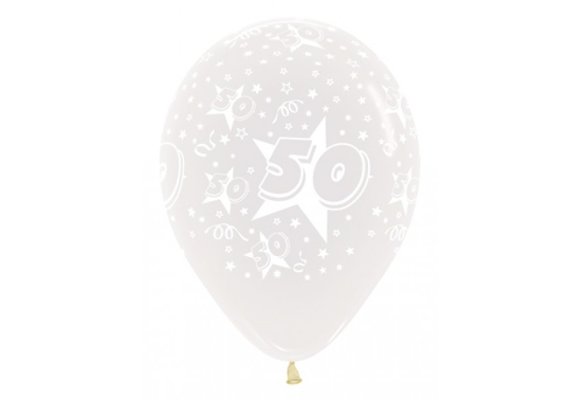 R12 - Cijfer 50 - Crystal Clear 390 - 25 Stuks