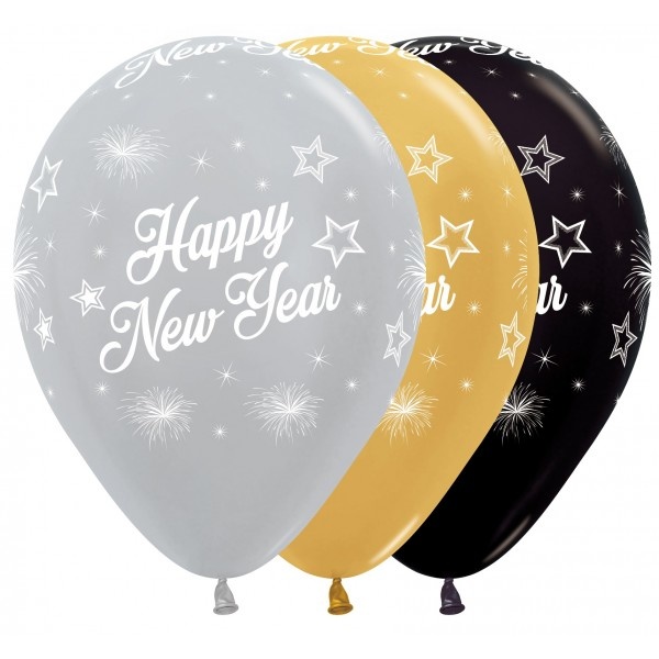 Sempertex 12 inch  - Happy New Year Elegant