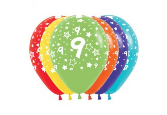 Sempertex 12 inch  - Cijfer 9 - Assortiment 000