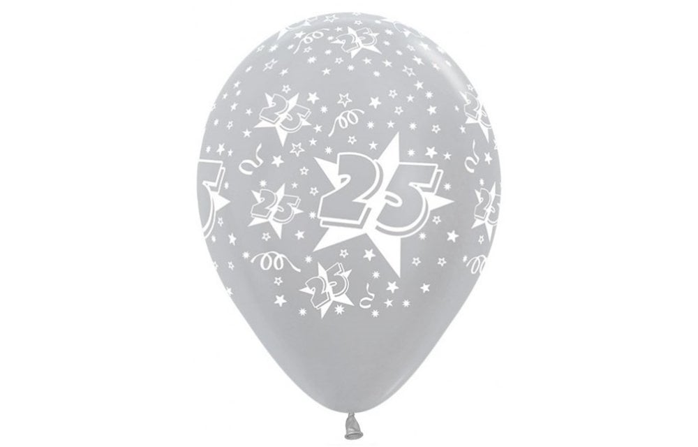 Sempertex 12 inch  - Cijfer 25 - Silver 481 - 25 Stuks