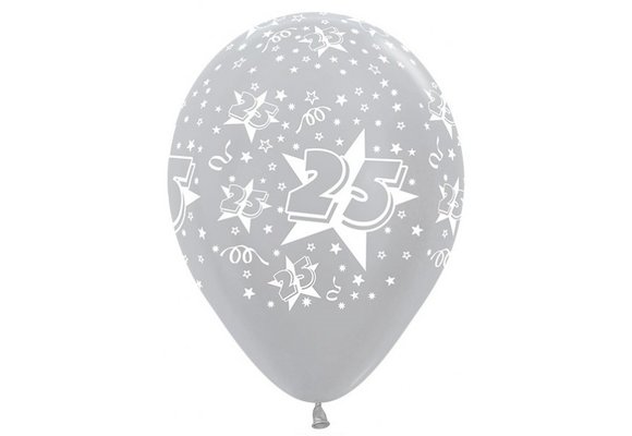 R12 - Cijfer 25 - Silver 481 - 25 pcs