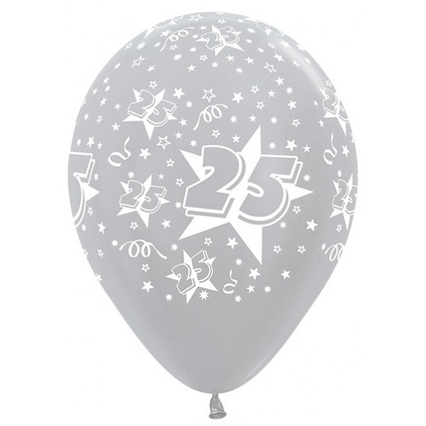 Sempertex 12 inch  - Cijfer 25 - Silver 481