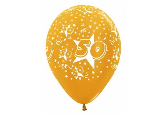 R12 - Cijfer 50 Gold 570 - 25 Stuks