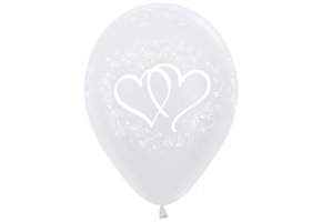 Sempertex 12 inch  - Wedding Hearts - Pearl White 405