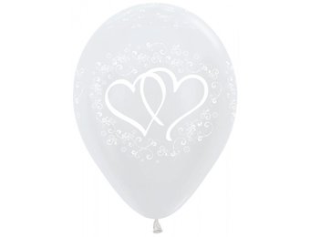 Sempertex 12 inch  - Wedding Hearts - Pearl White 405