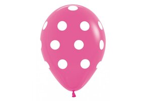 R12 - Polka Dots - Fuchsia 012 - 25 Stuks