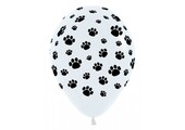 Sempertex 12 inch  - Paw Print - White 005