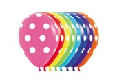 Sempertex 12 inch  - Polka White Dots - Assortment