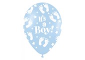 Sempertex 12 inch  - It's A Boy Footprints - Matte Blue 640