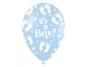 Sempertex 12 inch  - It's A Boy Footprints - Matte Blue 640