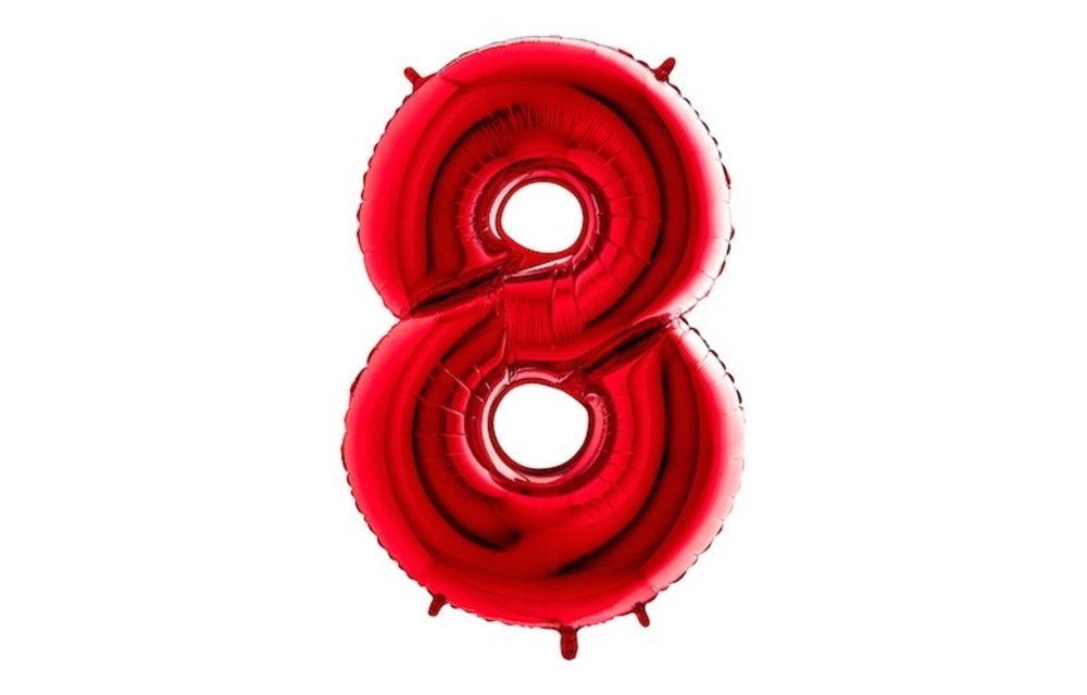 Cijfer Red 8 - Grabo - 40 inch