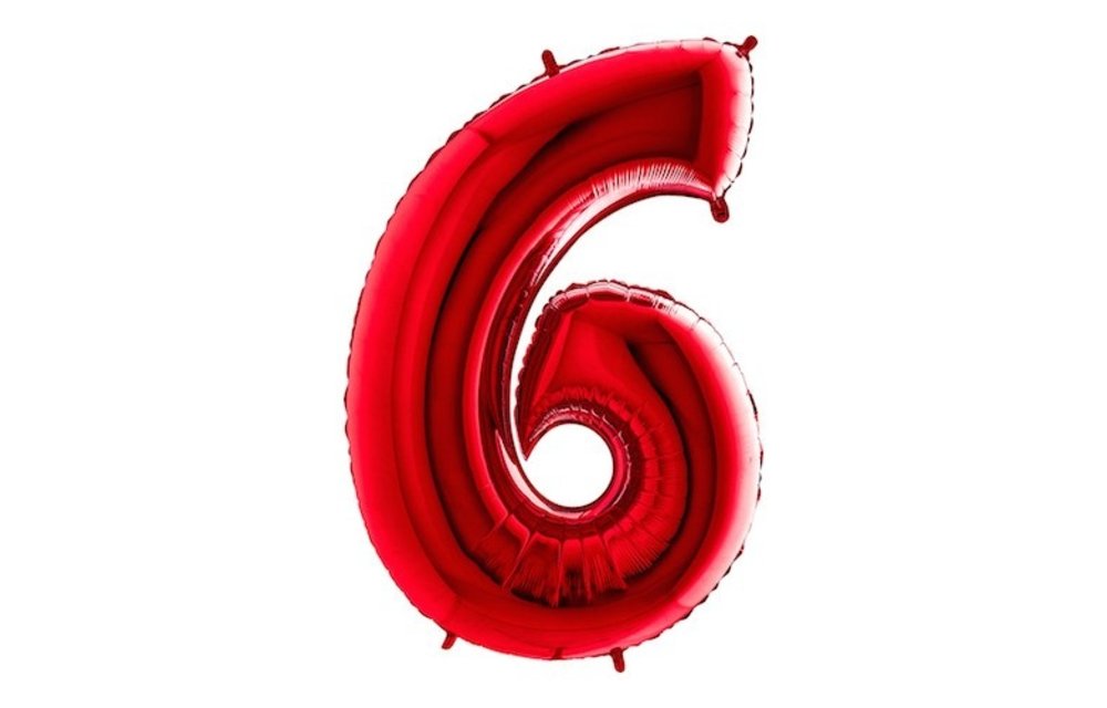 Cijfer Red 6 - Grabo - 40 inch