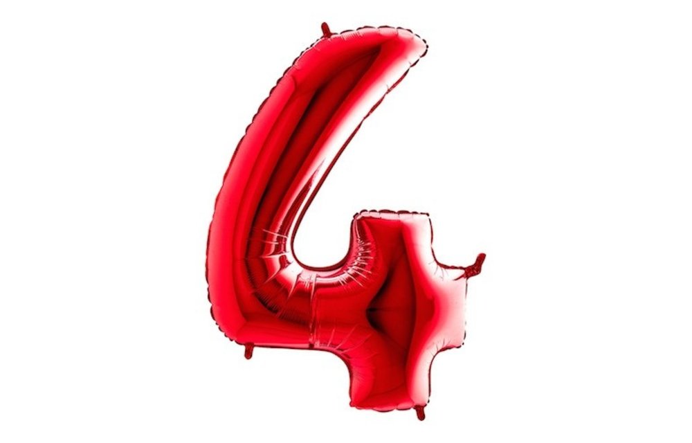 Cijfer Red 4 - Grabo - 40 inch