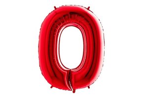 Cijfer Red 0 - Grabo - 40 inch