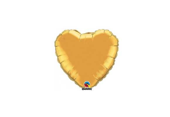 Heart - Gold Q4"/10cm - 5 stuks