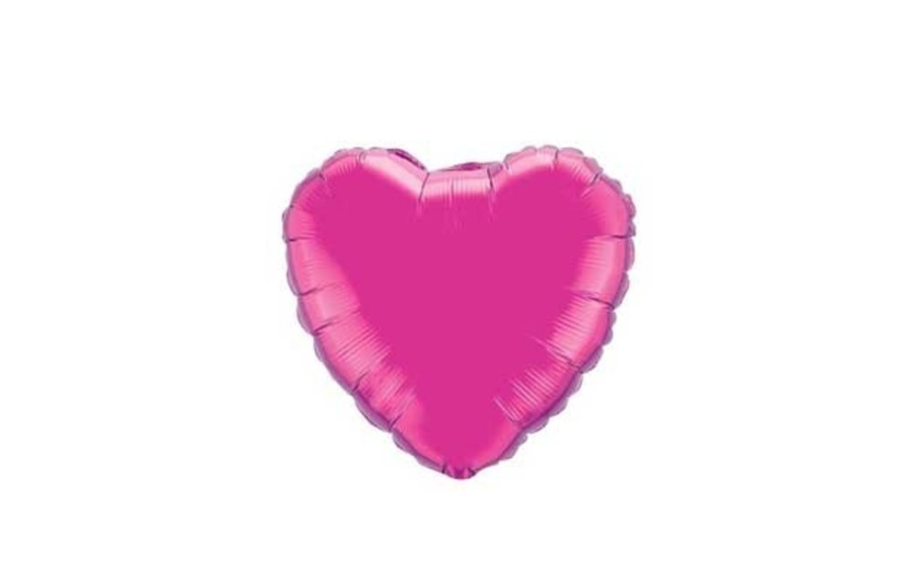 Heart - Magenta / Fuchsia - 9 inch - Qualatex  - 5 stuks