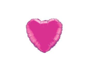 Heart - Magenta / Fuchsia - 9 inch - Qualatex - 5 pcs