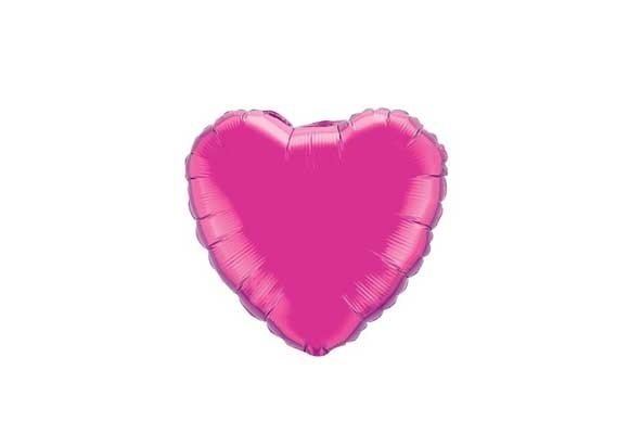 Heart - Magenta / Fuchsia - 9 inch - Qualatex - 5 pcs