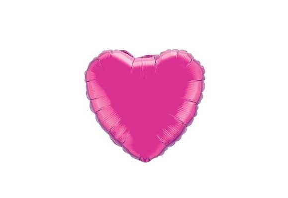 Heart - Magenta / Fuchsia - 9 inch - Qualatex - 5 pieces