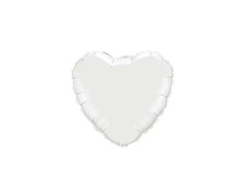 Heart - White - Q4"/10 cm - 5 stuks